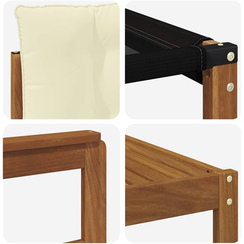Set di divani da esterno con cuscino 7 pcs Naturale e Crema - Foto 9