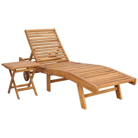 Lettino da sole 2 pcs Marrone Legno di teak solido - Foto 1