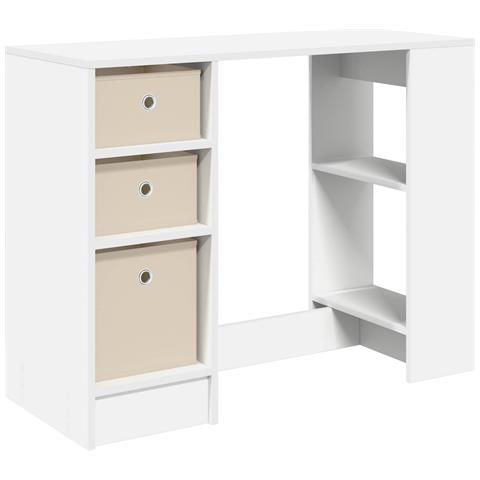 Scrivania Bianco 100 x 40 x 75 cm Legno multistrato - Foto 1