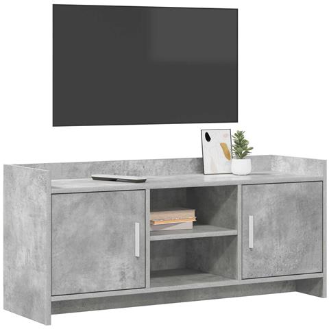Mobile TV 102 x 33 x 47 cm Grigio Cemento Legno ingegnerizzato - Foto 2
