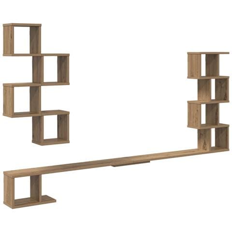 Mensola per TV da muro Rovere Artigianale 180 x 15 x 94 cm - Foto 1