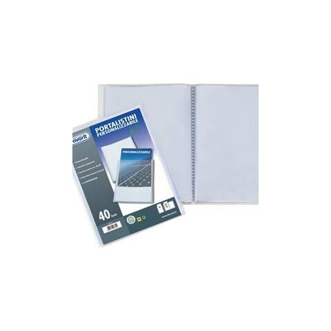 Cartella presentazione - A4 - 215,90 mm Larghezza x 279,40 mm Lunghezza Dimensione Foglio - 40 Capacità Fogli - Polipropilene - Chiaro - 1 Pezzo - Foto 1