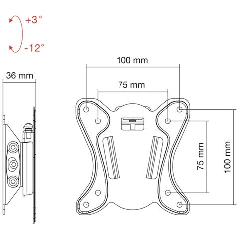 SP328 Nero supporto da parete per tv a schermo piatto - Foto 3