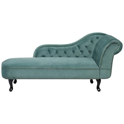 Chaise Longue Destra In Velluto Verde Menta Nimes - Foto 22