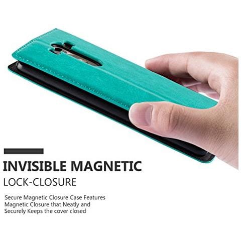 Custodia Compatibile Con Lg G3 In Turchese Petrolio - Coperchio Protettiva Con Chiusura Magnetica, Funzione Stand E Tasca Per Le Carte - Foto 2
