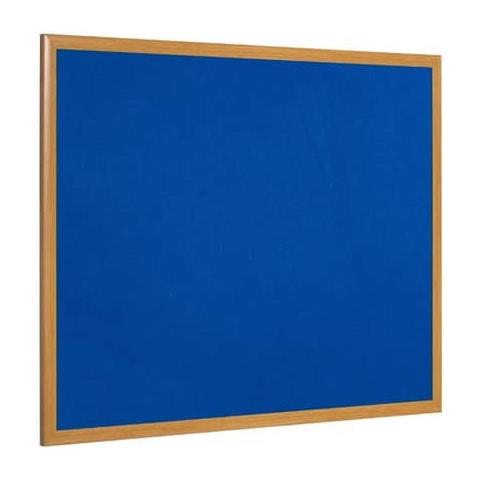 Bi-office Fb1443239 Lavagna Per Memo (bi-office Earth-it Executive Blue Felt Noticeboard Oak Wood Frame 1200x900mm - Fb1443239 Dd) - Foto 1