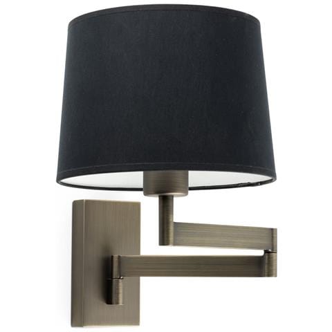 Lampada Da Parete Con Paralume Nero, Attacco E27 - Foto 1