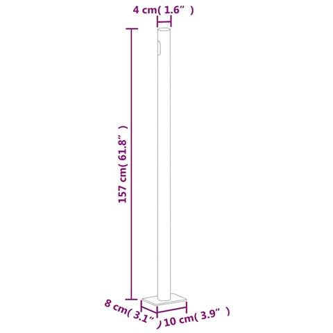 Tenda Laterale Retrattile per Patio 600x160 cm Blu - Foto 10