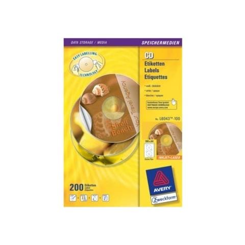 L6043-100, Bianco, A inchiostro, CD, 117x117 mm - Foto 2