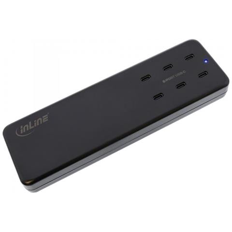 Alimentatore Multiporta, Caricatore, 6x Usb Type-c, Pd 3.0, Gan, Nero - Foto 1