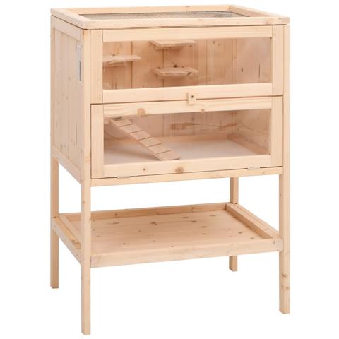 Gabbia Per Criceti 55x40x80 Cm In Legno Massello Di Abete - Foto 1