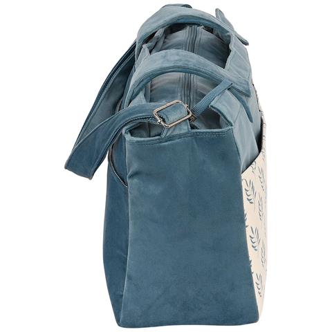 Borsa Fasciatoio Per Pannolini Safta Leaves Turchese (46 X 26 X 15 Cm) - Foto 2