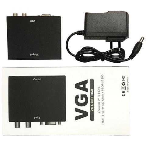 Trustetch Convertitore Audio Video Da Vga + 2x Rca Hdmi In Hdmi Black - Foto 5