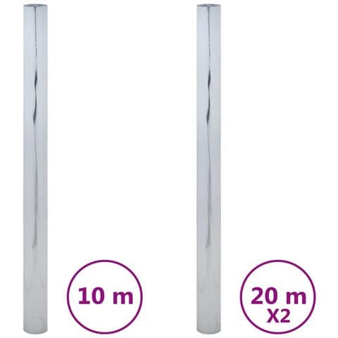 Pellicole Solari Statiche 3pz Effetto Riflettente Argento Pvc - Foto 2