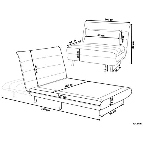 Divano Letto Singolo Setten Velluto Beige Sabbia - Foto 5