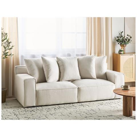 Divano 3 Posti Viskan Ciniglia Bianco Sporco - Foto 1