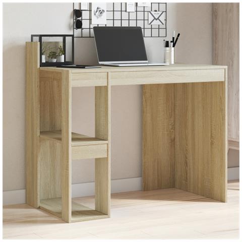 Scrivania Rovere Sonoma 103,5x56,5x94 Cm In Legno Multistrato - Foto 1