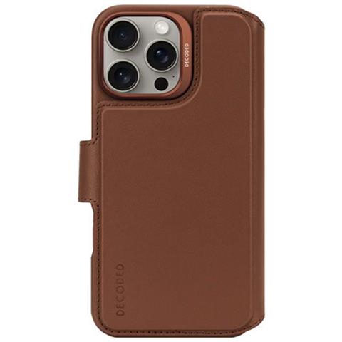 Custodia Per Iphone 16 Pro Max Magsafe Portacarte E Cover Amovibile, Marrone - Foto 5