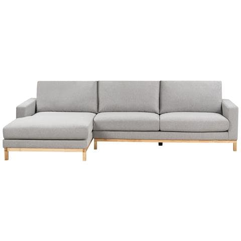 Divano Angolare 4 Posti Siggard Ii Tessuto Grigio Lato Destro - Foto 2