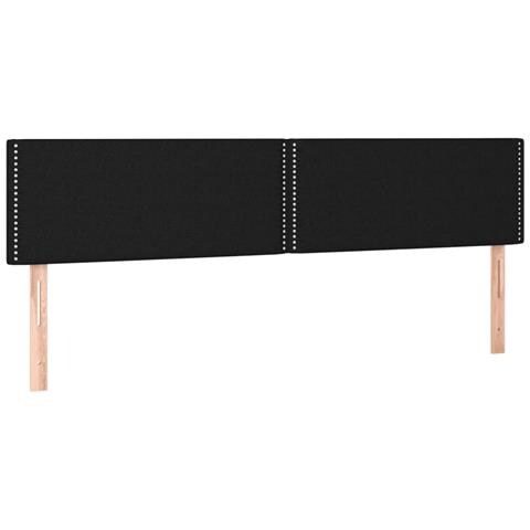 Letto a Molle con Materasso e LED Nero 120x190 cm in Tessuto - Foto 2