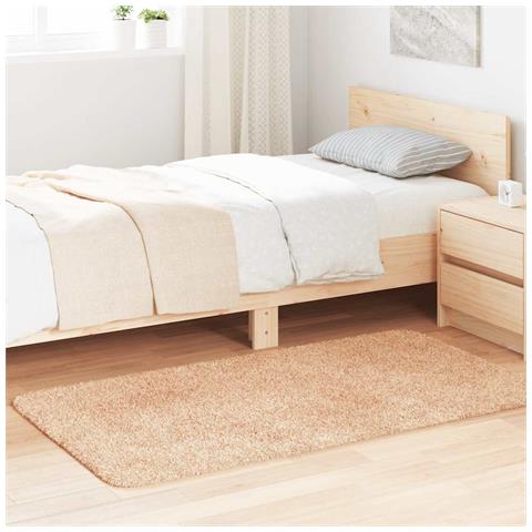 Tappeto Shaggy a Pelo Lungo NAVARRA Beige 80x150 cm poliestere - Foto 1