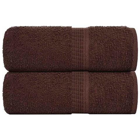 Asciugamani Per Sapone 2 Pz Marrone 30x30cm 360g/m 100% Cotone - Foto 1