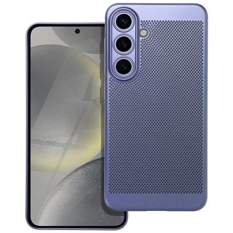 Custodia Back Cover Shell Rigida Antiscivolo Traforata Per Samsung Galaxy S24 Plus Blu - Foto 1