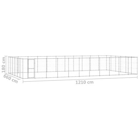 Lusso Casadino -  Gabbia Per Cani Da Esterno In Acciaio Zincato 79,86 M² - Foto 6