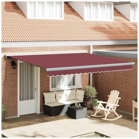 Tenda da Sole Retrattile Manuale Bordò 400x300 cm - Foto 2