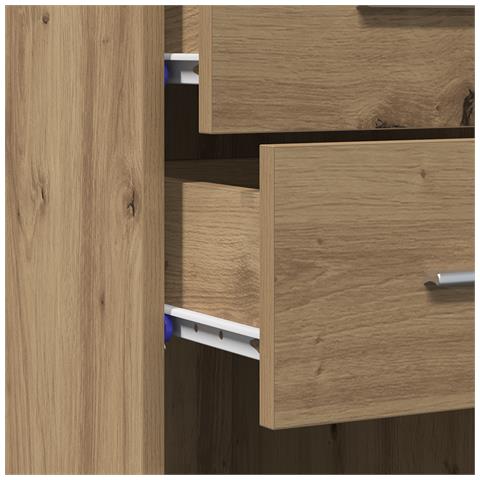 Highboard Artisan Rovere 30x42,5x185 cm Legno Ingegnerizzato - Foto 9
