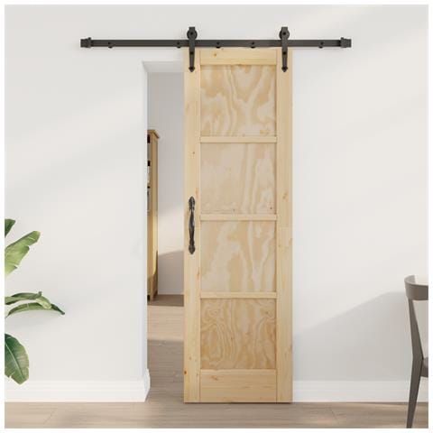 Porta scorrevole  con set di ferramenta 'ORKDAL'Legno massello di Pino, Porta interna  'ORKDAL'61x198,5 cm Legno massello di Pino - Foto 2