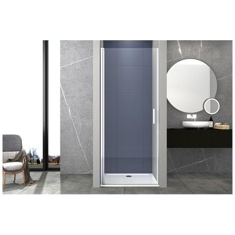 Box Doccia 70 Cm Porta 1 Battente Nicchia H200 Cm Cristallo 6mm Profilo Cromato Mila - Foto 1