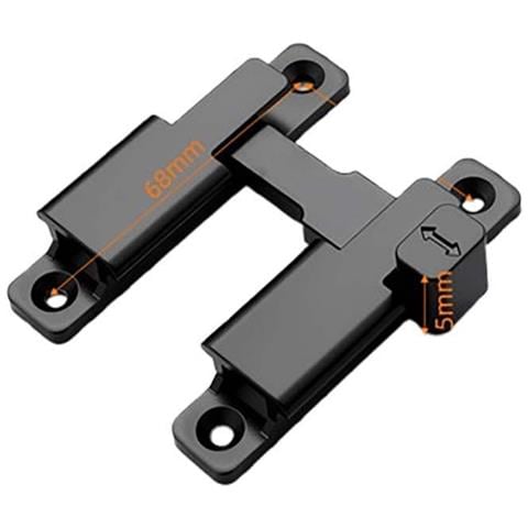 Serratura Per Porta Scorrevole 90°/180° Compatibile Con Porte Scorrevoli E Porte Da Fienile, Installazione Con Fori Inclusi Viti Black - Foto 1