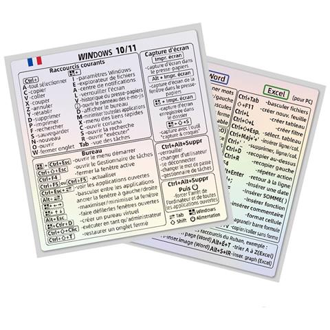 Adesivi Per Scorciatoie Da Tastiera Francese Per Windows - Aumenta La Tua Produttività - Foto 1