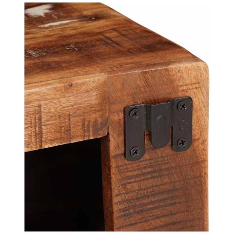 Portabottiglie Marrone 44 x 30 x 35 cm Legno di recupero solido - Foto 9