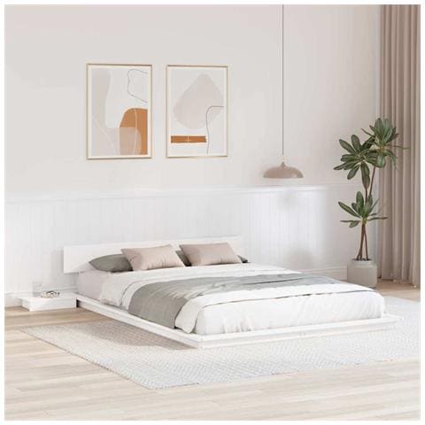 Struttura del letto Bianco 140 x 200 cm legno - Foto 2