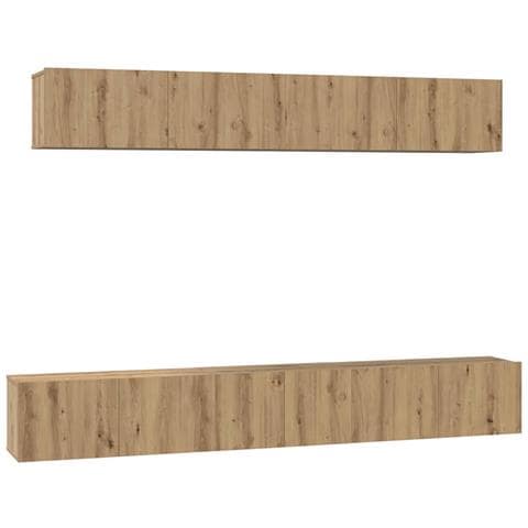 Set di mobili TV 5 pcs rovere artigianale 80 x 30 x 30 cm Media - Foto 1