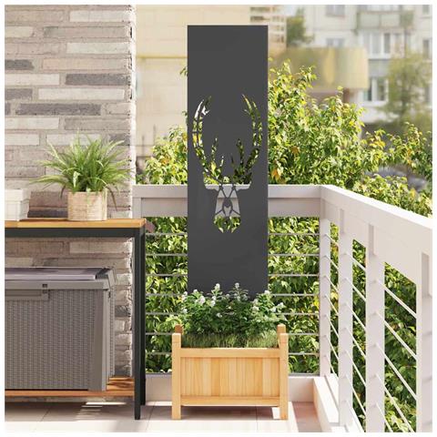 Pannello Decorativo da Giardino Stampa animale Nero 32 x 140 cm - Foto 2