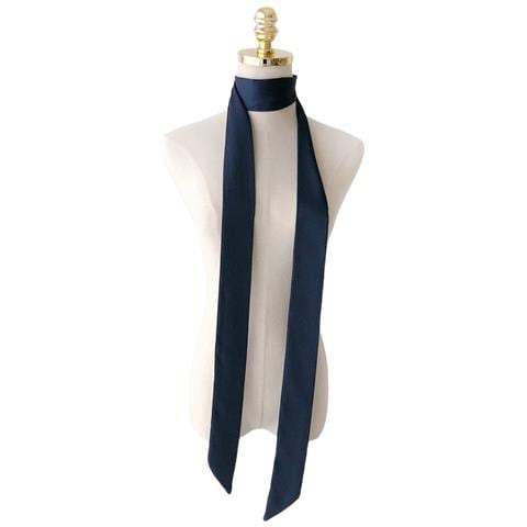 Elegante Sciarpa Lunga In Pura Seta Di Gelso Al 100% - Accessorio Di Moda Versatile Blue - Foto 1