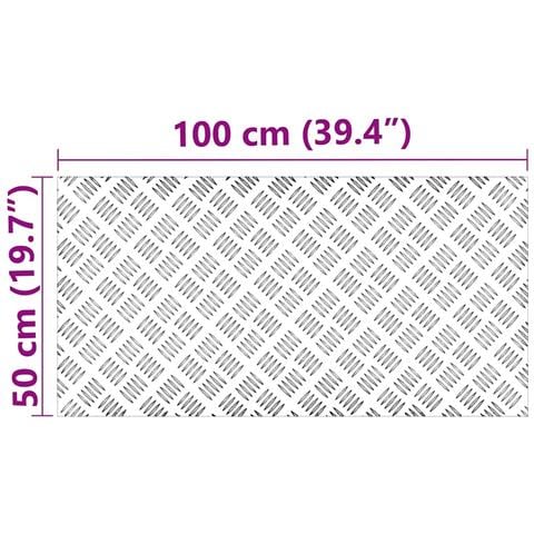 Dischi Quadrati 2 pcs Argento 100 x 50 cm Alluminio - Foto 8