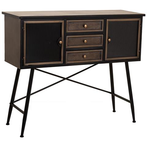 Credenza In Metallo Marrone 122x42x100h - Foto 1