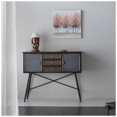 Credenza In Metallo Marrone 122x42x100h - Foto 2