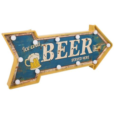 Placca Da Muro Luminosa In Plastica Blu 65x27,5x10,5h - Foto 1