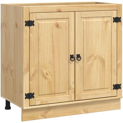 Armadietto SKI Marrone Miele 80 x 46 x 81,5 cm Pino massello - Foto 1