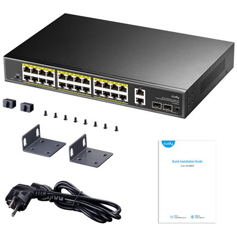 GS1026PS2 switch di rete Non gestito Gigabit Ethernet (10/100/1000) Supporto Power over Ethernet (PoE) Nero - Foto 4
