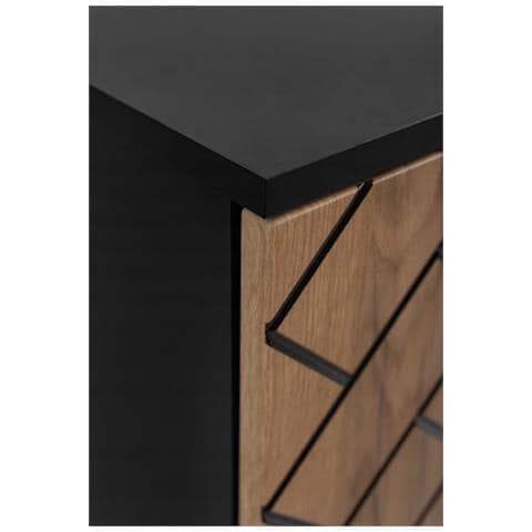 | Mobiletto 100 cm - Marron Mat - Mobili da bagno - Mobili da bagno - Mobiletti - Senza ripiano - Libreria nera - Foto 2