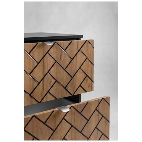 | Mobiletto 100 cm - Marron Mat - Mobili da bagno - Mobili da bagno - Mobiletti - Senza ripiano - Libreria nera - Foto 10
