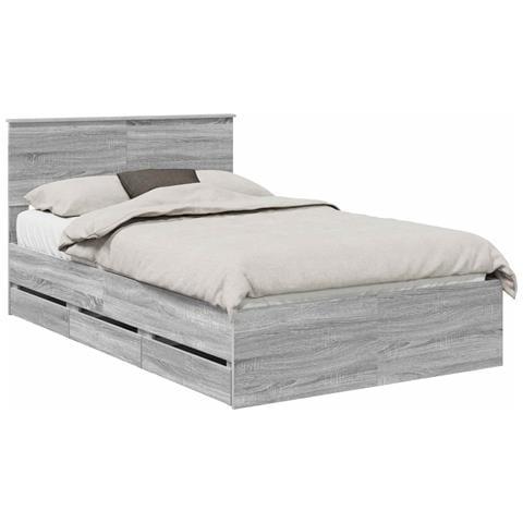 Struttura del letto con cassetto Grigio Sonoma 120 x 190 cm - Foto 1