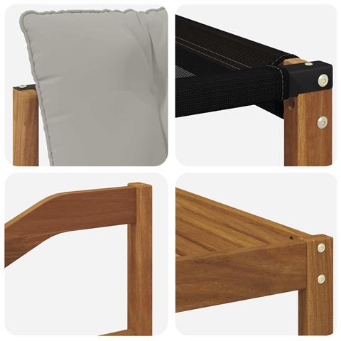 Set di divani da esterno 6 pcs Grigio Naturale e Chiaro - Foto 9