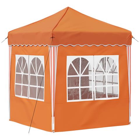 Tenda per feste a pop-up 195 x 195 x 245 cm Arancione - Foto 9